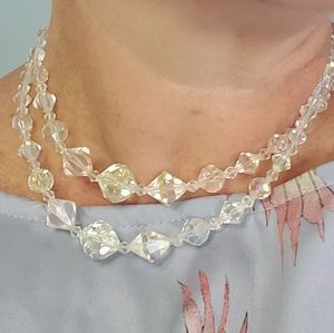 Vintage Aurora Borealis crystal necklace